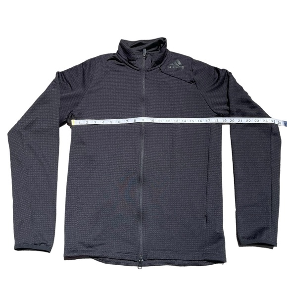 Black Waffle Adidas Zip Up Sweater (M) - Picture 4 of 6